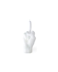 Mandatus Kerze Candle Hand F*ck you, Weiss