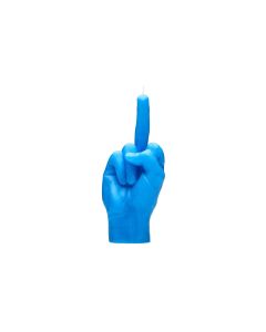Mandatus Kerze Candle Hand F*ck you, Blau