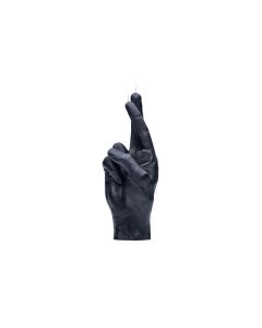 Mandatus Kerze Candle Hand Crossed Fingers, Schwarz