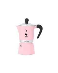 Bialetti Espressokocher Rainbow für 6 Tassen, Rosa