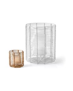 Philippi Windlicht Cane 12 cm, Weiss