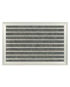 relaxdays Fussmatte Aluminium 40 cm x 60 cm, Grau/Silber