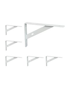 relaxdays Regalträger 6er Set 9.5 x 15 cm, Weiss