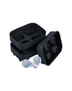 relaxdays Eiswürfelform Totenkopf 2 Stück, Schwarz