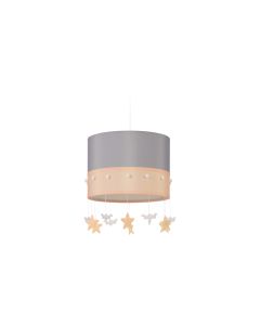 relaxdays Hängelampe Himmel Grau/Beige/Weiss
