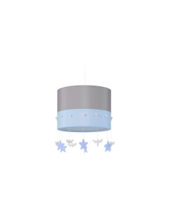 relaxdays Hängelampe Himmel Grau/Hellblau/Weiss