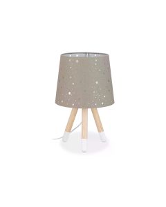 relaxdays Tischlampe Sterne Grau
