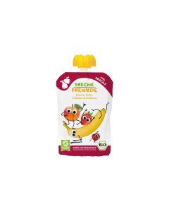 Freche Freunde Quetschbeutel Banane, Apfel, Erdbeere, Himbeere 100 g