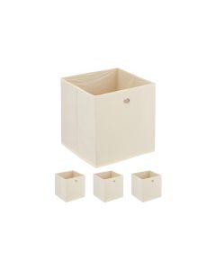 relaxdays Aufbewahrungsbox 4er Set Creme