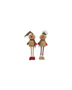 Dameco Weihnachtsfigur Lebkuchenmännchen ausziehbar 2er-Set