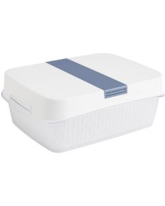 Rotho Vorratsbehälter Fresh 6.4 l, Blau/Weiss