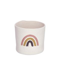 Zeller Present Spielzeugkorb Rainbow Weiss 25 x 22 cm