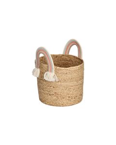 Zeller Present Spielzeugkorb Rainbow Natur Seegras 30 x 30 cm