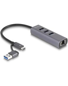 Delock Netzwerk-Adapter 5 Gbps USB Typ-A/USB Typ-C