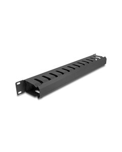 Delock Kabelführungspanel 1HE mit 2 Öffnungen 19 Rack, Schwarz
