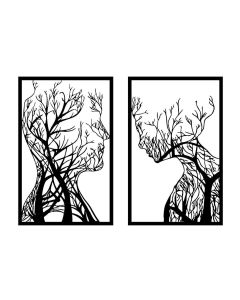 Wallxpert Wanddekoration Human Tree 86 x 63 cm