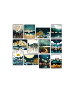 Wallxpert Bild Landschaft 12 Stück, 20 x 15 cm