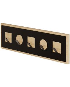 Woody Fashion Wandgarderobe Icon Sapphire 5 Haken, Nature/Schwarz