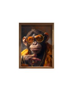 Wallxpert Bild Schimpanse 35 x 47 cm