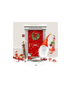 Braun + Company Weihnachtsservietten Wichtelhaus 33 cm x 33 cm, 20 Stück