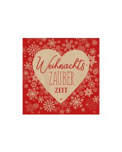 Braun + Company Weihnachtsservietten Zauberherz 33 cm x 33 cm, 20 Stück