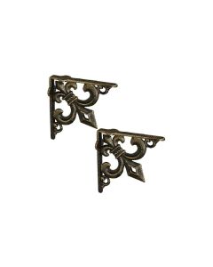 relaxdays Regalträger Antik 2er Set, Gold