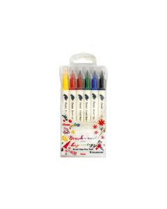 pentel Fasermaler Brush Sign Pen Twin 6 Farben
