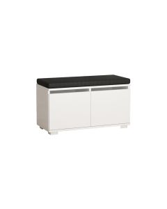 Woody Fashion Schuhschrank Drago 80 x 42 x 35 cm, Weiss/Schwarz