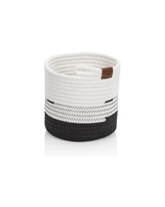 Kela Aufbewahrungskorb Hedda 18 x 17 cm, Schwarz/Weiss