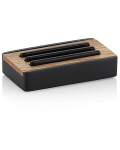 Kela Seifenschale Cube Schwarz