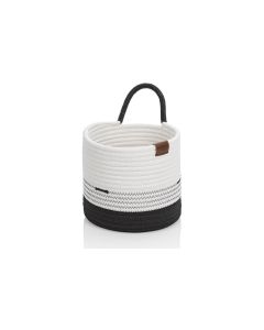 Kela Aufbewahrungskorb Hedda 20 x 19 cm, Schwarz/Weiss