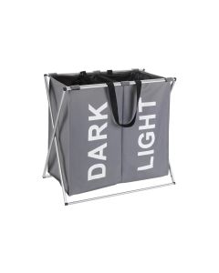 Wenko Wäschesammler Duo 120 l, Grau
