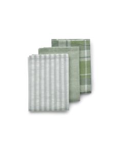Kela Geschirrtuch-Set Pasado  3 Stück, Olive Green