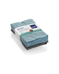 Kela Mikrofaser-Reinigungstuch Supor 4 Stück, Grau/Mint