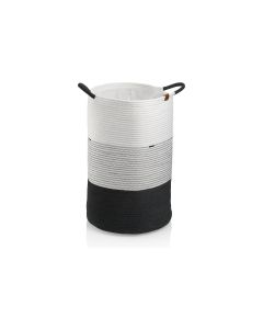 Kela Wäschekorb  Hedda 71 l, Grau/Schwarz/Weiss