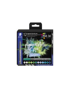 Staedtler Fasermaler Pigment Arts Brush Pen Cool Colours