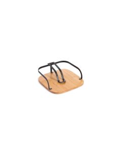 MSV Serviettenhalter Elie Nature/Schwarz matt