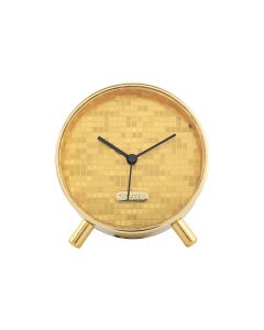 KARLSSON Klassischer Wecker Disco Bling Bling 11 cm, Gold
