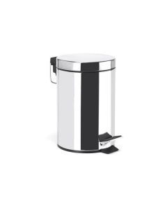 MSV Treteimer glänzend 5 l, Silber/Grau