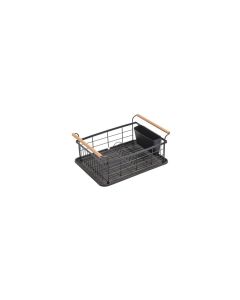 MSV Abtropfgestell Elie Nature/Schwarz matt