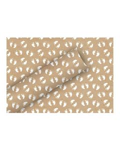 Braun + Company Geschenkpapier By Nature Kraft Baby Feet 2 m x 70 cm