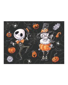 Braun + Company Einweggeschirr Happy Halloween Skelett 25 Stück