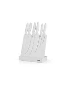 N8Werk Messerblock-Set mit Messer 7-teilig, Weiss
