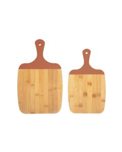 present time Schneidebrett-Set Gourmet 19 cm  x 33 cm, Terracotta orange
