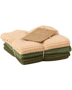 Esmée Reinigungstuch Set gestrickt 3 Stück, Blush-Farben