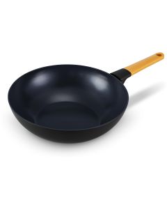 Brabantia Wok Tasty+ 30 cm, Schwarz/ Honey Yellow