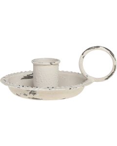 Chic Antique Kerzenständer 5 x 10.5 x 8 cm, Weiss