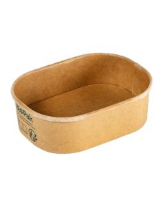 BioPak Salat-Schale Brick Box Mini 150 ml, Braun, 50 Stück