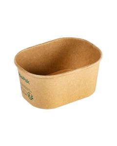 BioPak Salat-Schale Brick Box Mini 250 ml, Braun, 60 Stück