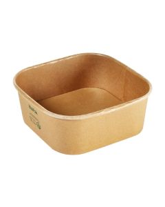 BioPak Salat-Schale Brick Box Large 1200 ml, Braun, 40 Stück